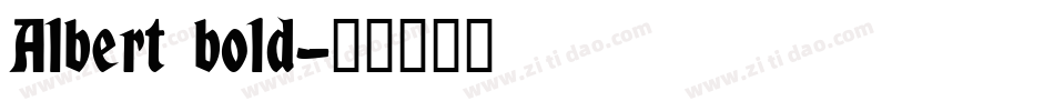Albert bold字体转换